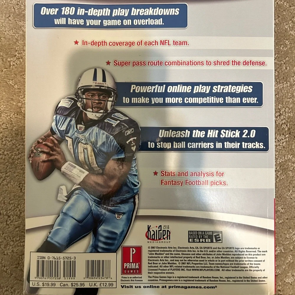 Madden NFL 08 Official Guide by EA Sports - Black and White